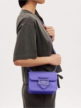 Coach Patent Leather Crossbody Bag in Lavender